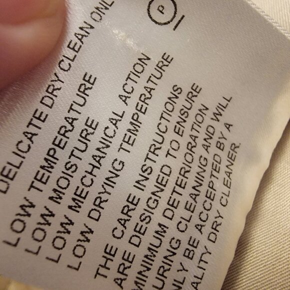 KAREN MILLEN Dress Pants England Beige Wool Blend Trouser Flared Womens Sz 8 EUC - Picture 9 of 9